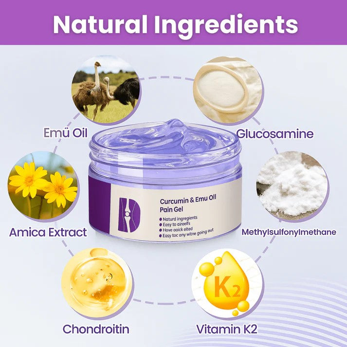 🌿WORDKING Curcumin & Emu Oil Pain Gel – 🏥Backed by US Osteopathic Experts_Ultra01